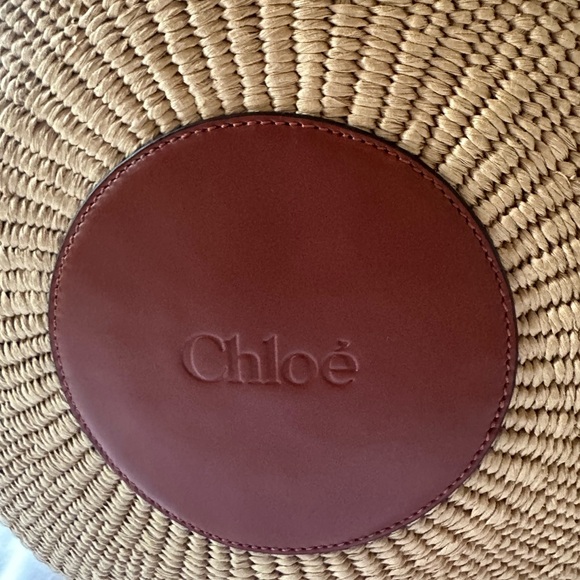 Chloe Large Horse Medal Raffia Tote - Picture 8 of 10